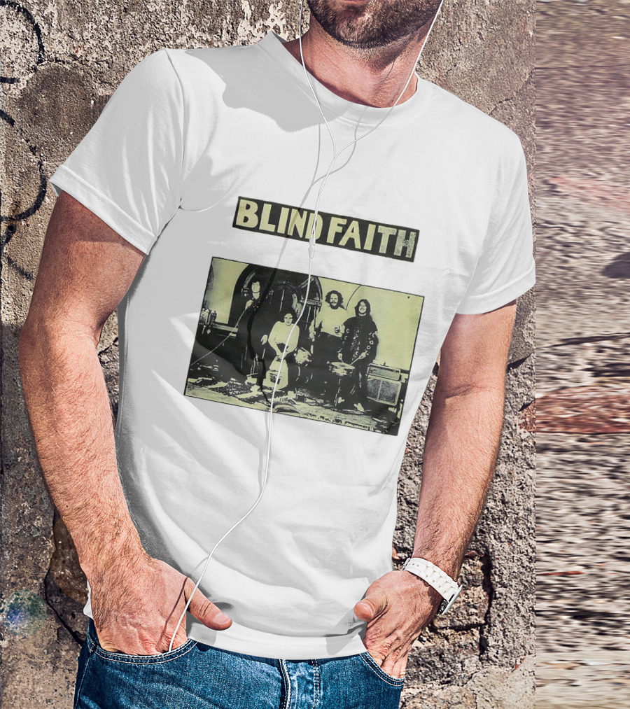 Blind Faith Band Photo Classic Black And White Image T-Shirt