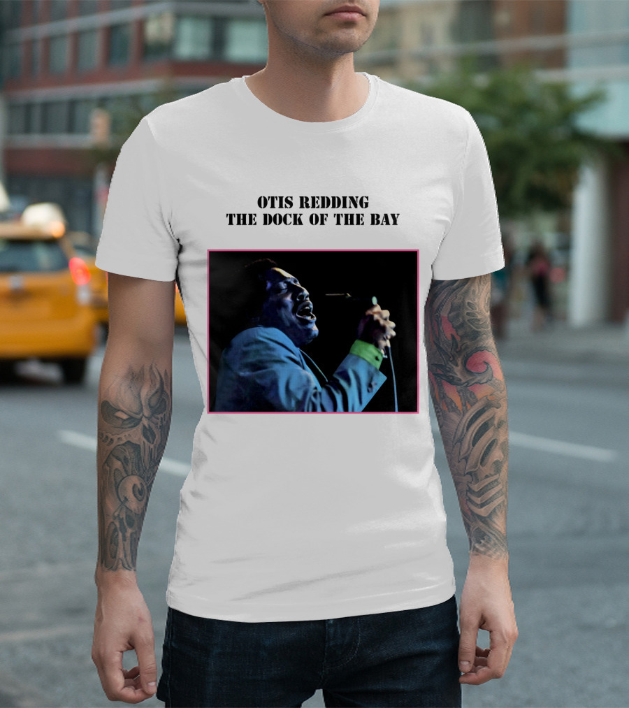 OTIS REDDING THE DOCK OF THE BAY 1968 Blue Suit Performance T-Shirt