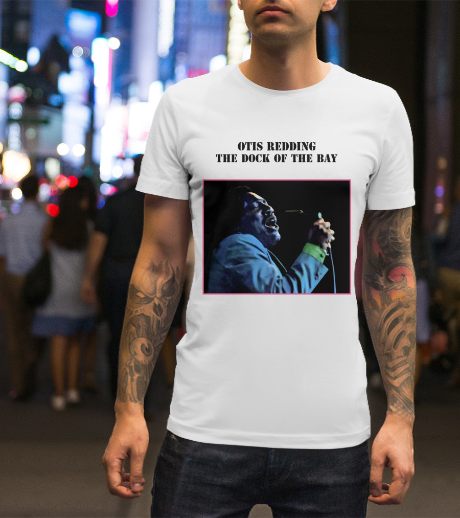 OTIS REDDING THE DOCK OF THE BAY 1968 Blue Suit Performance T-Shirt
