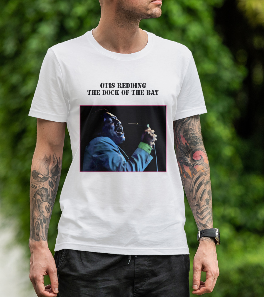 OTIS REDDING THE DOCK OF THE BAY 1968 Blue Suit Performance T-Shirt