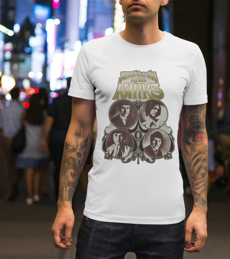 Something Else By The Kinks Album Cover With Band Members' Portraits T-Shirt