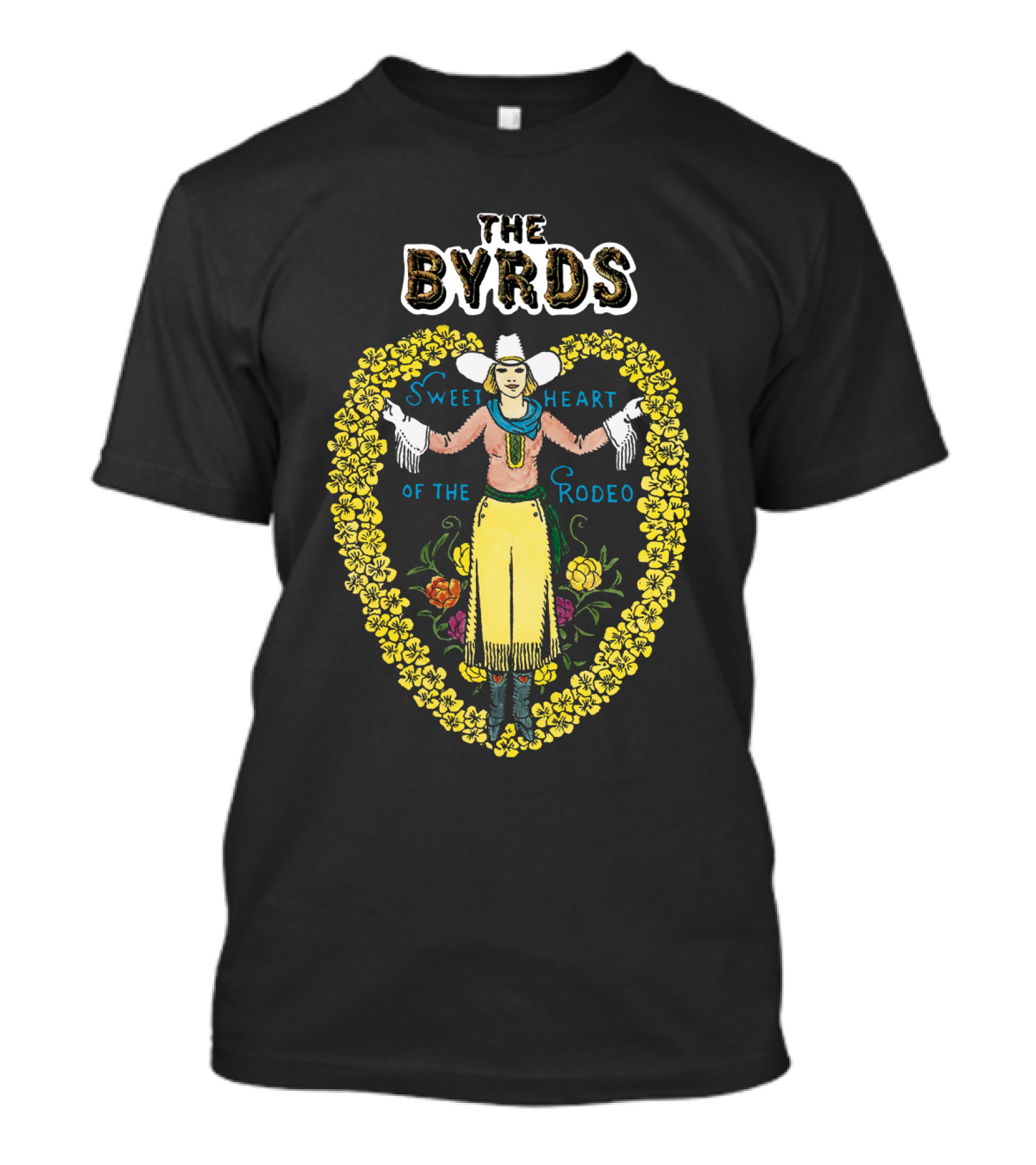 The Byrds Sweetheart Of The Rodeo Floral Western T-Shirt