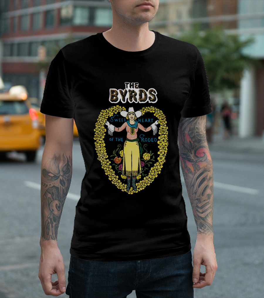 The Byrds Sweetheart Of The Rodeo Floral Western T-Shirt