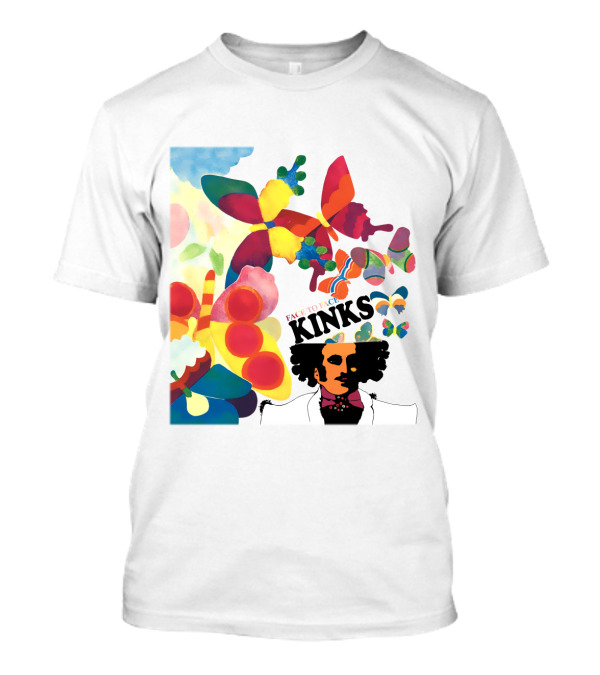 The Kinks Face To Face Colorful Butterflies And Psychedelic T-Shirt