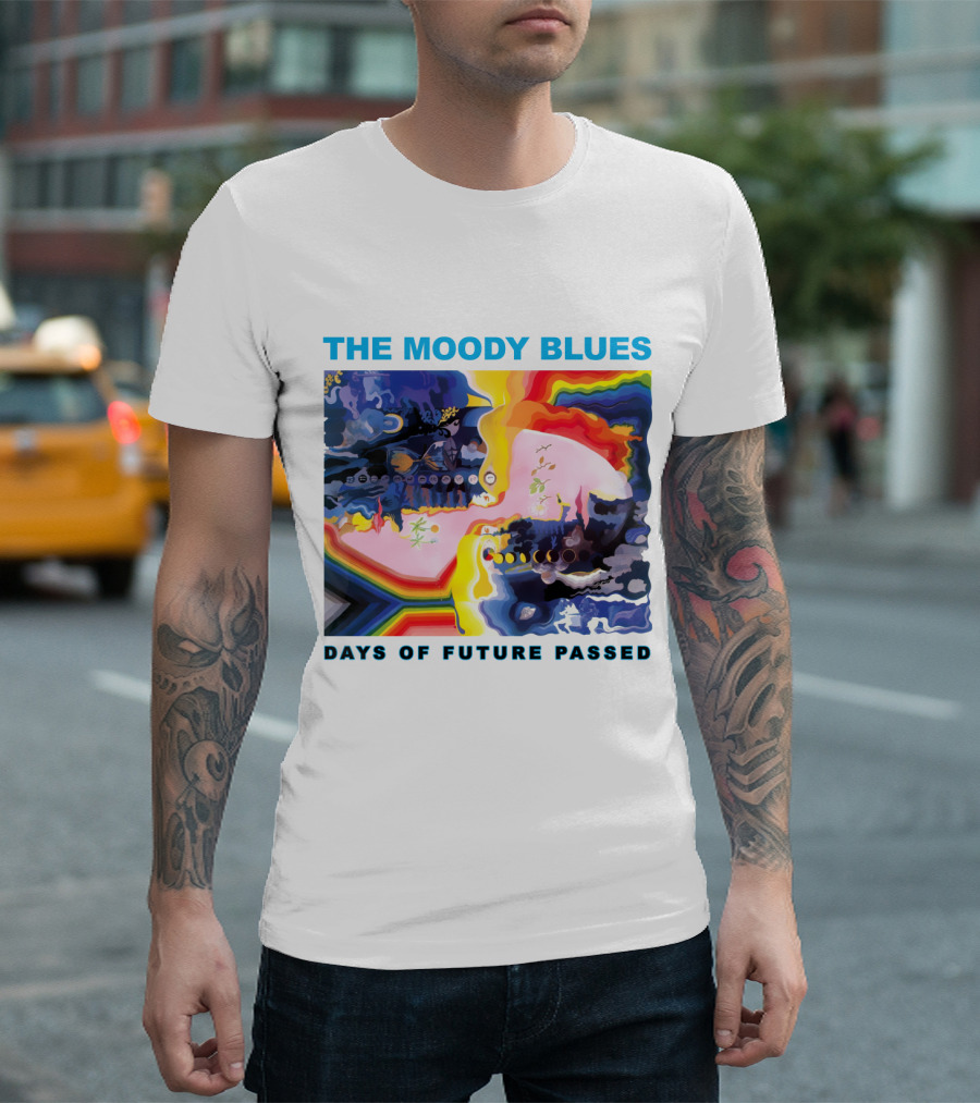 THE MOODY BLUES DAYS OF FUTURE PASSED Psychedelic Album Cover T-Shirt