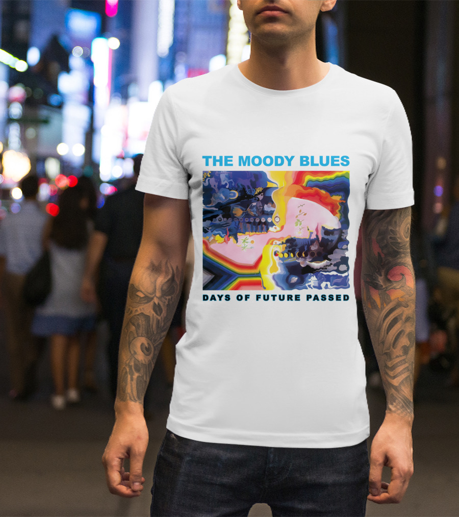 THE MOODY BLUES DAYS OF FUTURE PASSED Psychedelic Album Cover T-Shirt