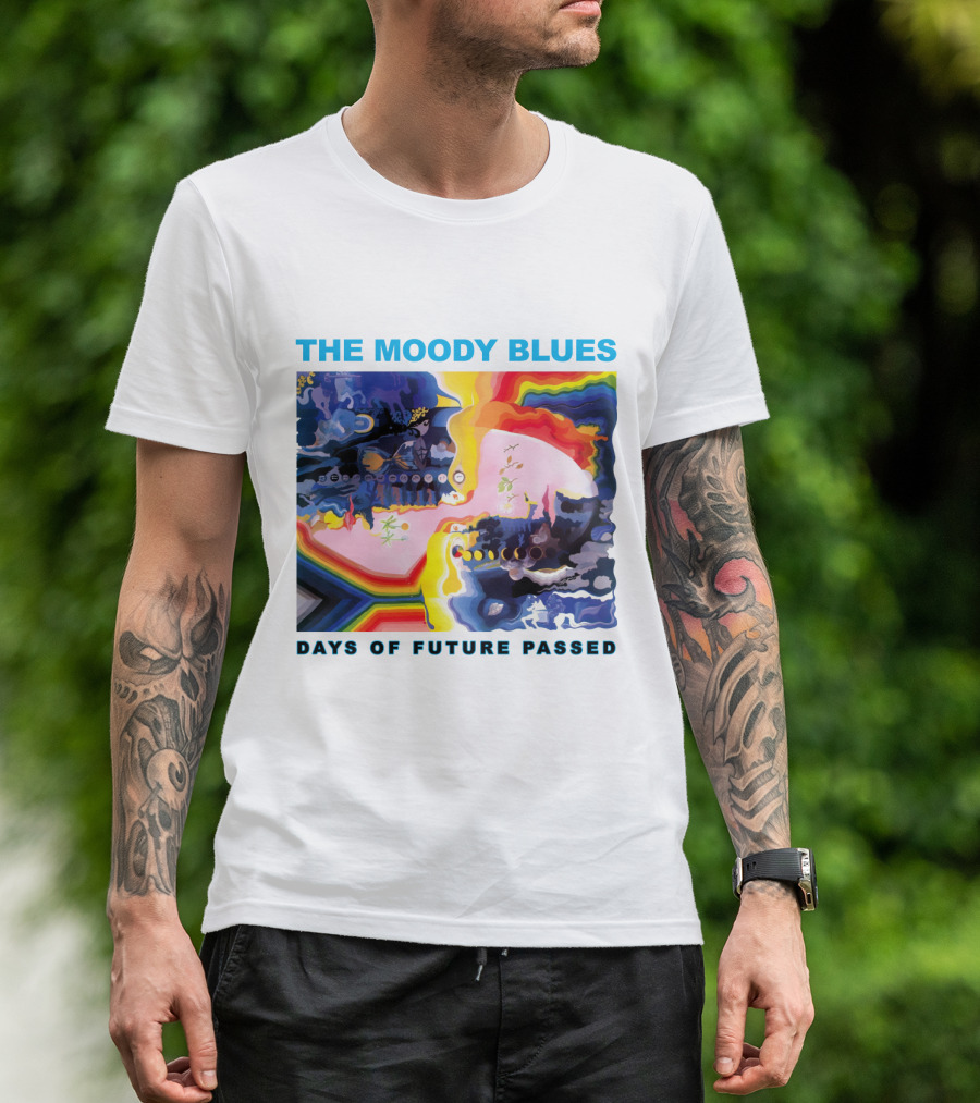 THE MOODY BLUES DAYS OF FUTURE PASSED Psychedelic Album Cover T-Shirt
