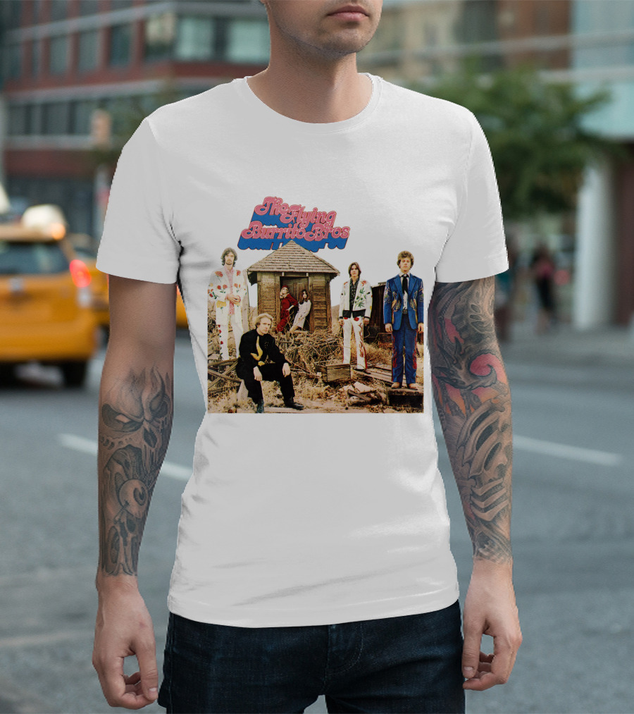 The Flying Burrito Bros The Gilded Palace Of Sin Album Cover Band Members in Colorful Suits T-Shirt