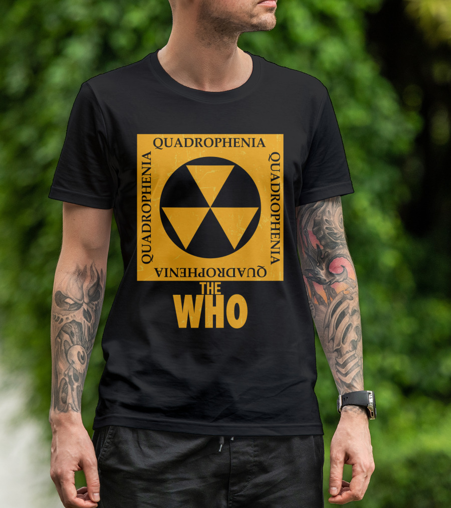 The Who Quadrophenia Yellow Radiation Symbol Square T-Shirt