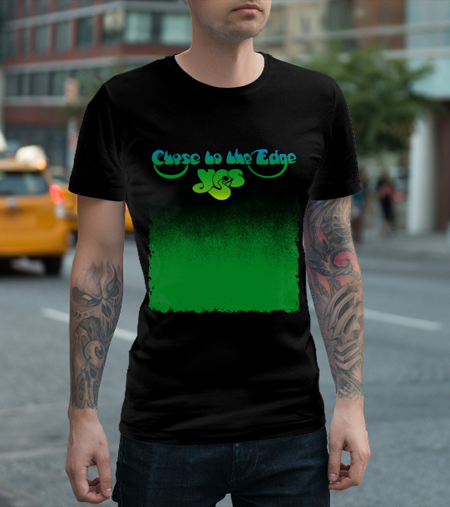 Close To The Edge Yes Logo Green Gradient T-Shirt