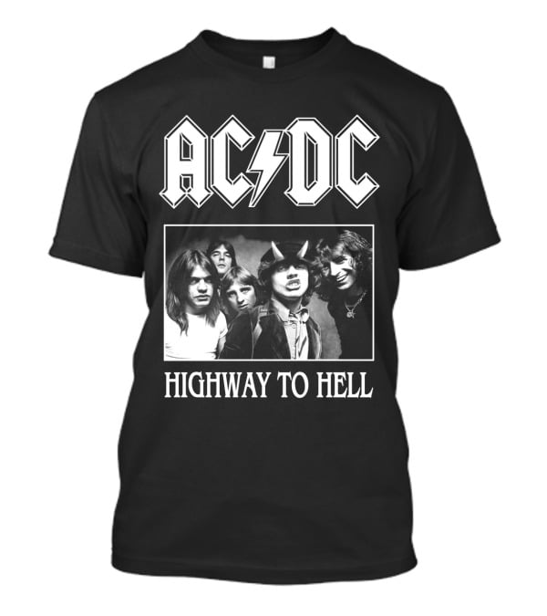 Ac Dc Highway To Hell Band Photo T-Shirt