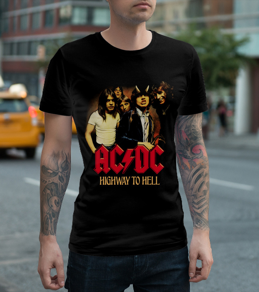 Acdc Highway To Hell Band Members T-Shirt