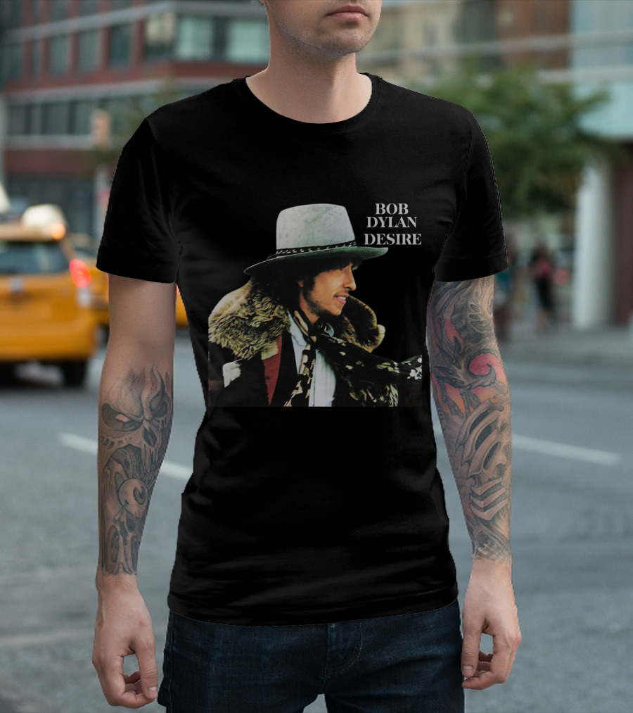 Bob Dylan Desire Fur Coat Hat 1976 Album Cover T-Shirt