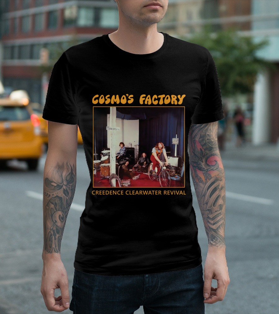 Creedence Clearwater Revival Cosmo's Factory Album 1970 Band Photo T-Shirt