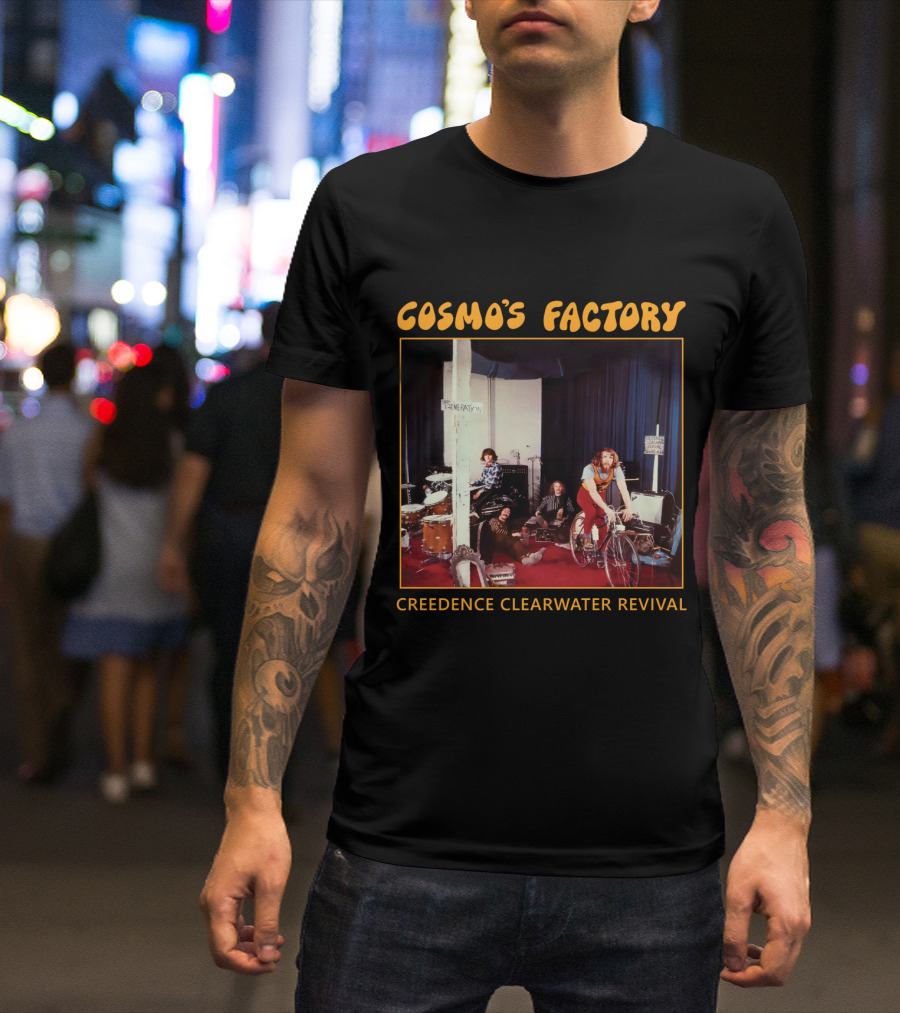 Creedence Clearwater Revival Cosmo's Factory Album 1970 Band Photo T-Shirt