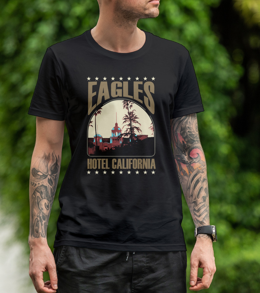Eagles Hotel California Vintage Concert Album Art T-Shirt