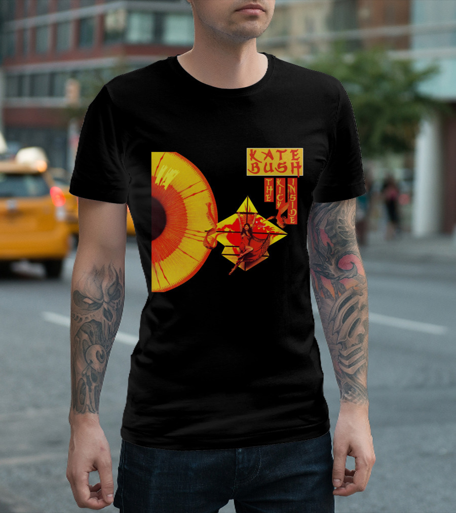 Kate Bush The Kick Inside Eye Graphic With Yellow And Red T-Shirt