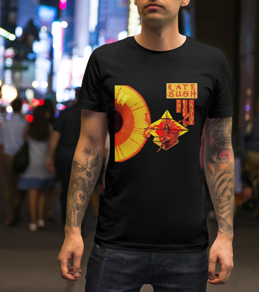 Kate Bush The Kick Inside Eye Graphic With Yellow And Red T-Shirt