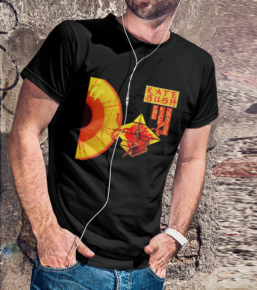 Kate Bush The Kick Inside Eye Graphic With Yellow And Red T-Shirt