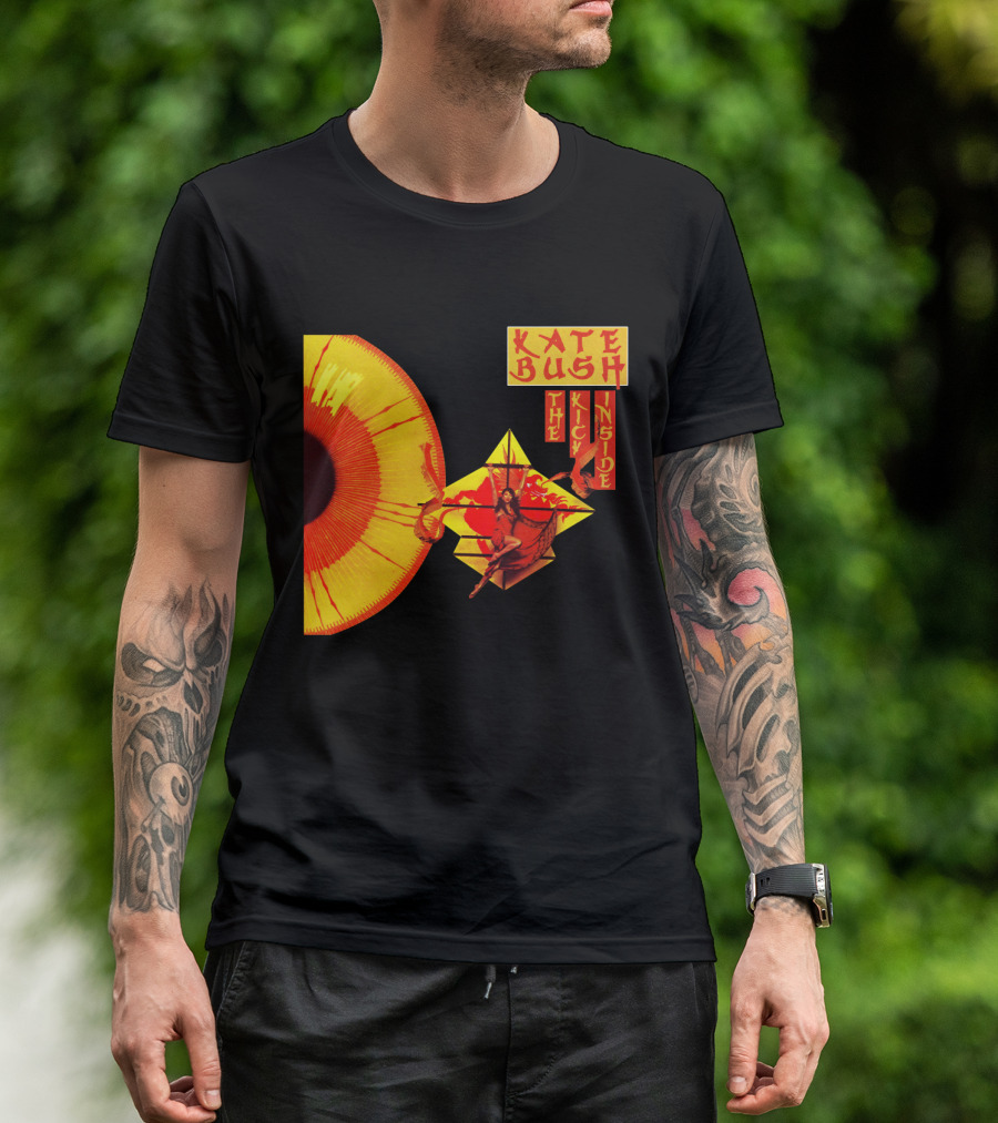 Kate Bush The Kick Inside Eye Graphic With Yellow And Red T-Shirt