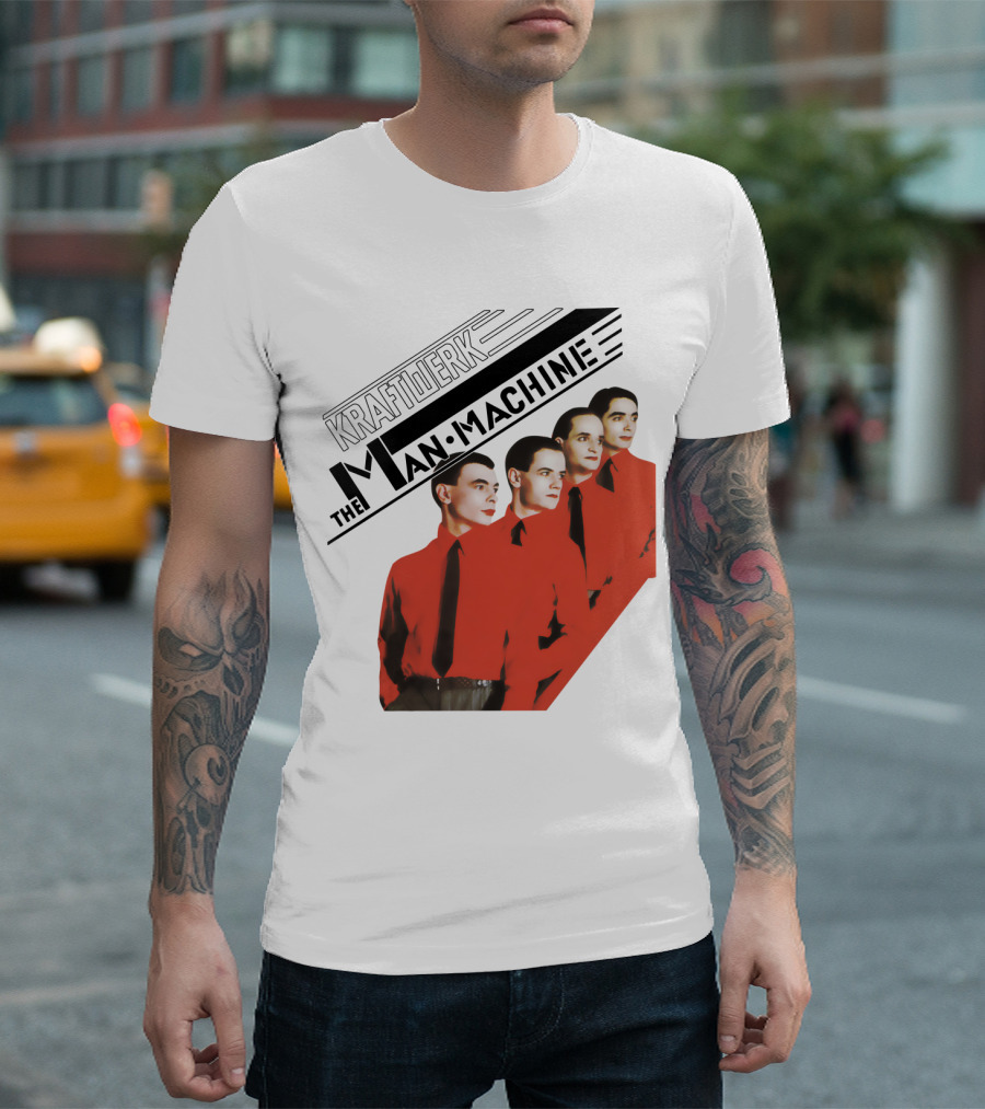 Kraftwerk The Man Machine Album Art Red Outfit Quartet T-Shirt