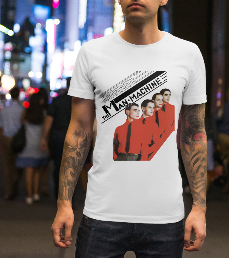 Kraftwerk The Man Machine Album Art Red Outfit Quartet T-Shirt