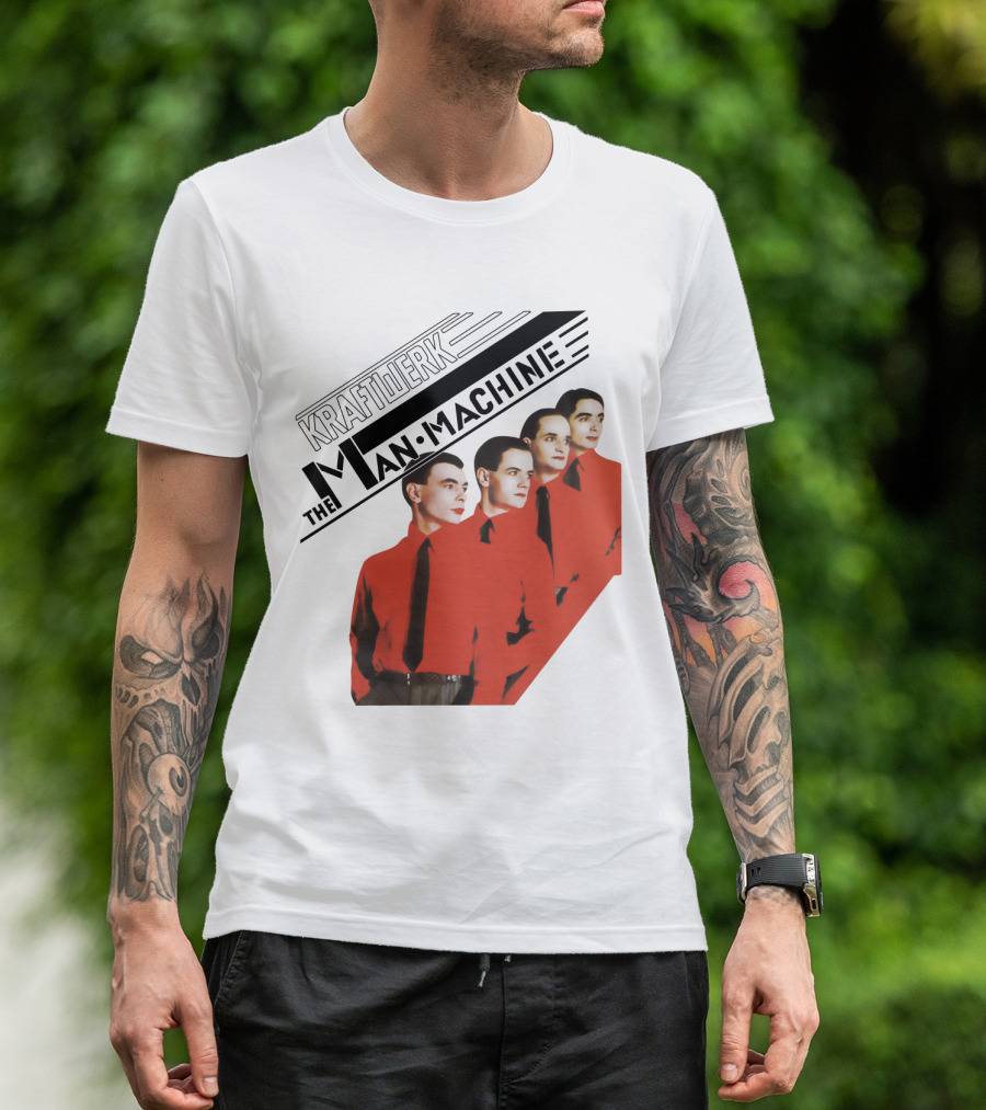 Kraftwerk The Man Machine Album Art Red Outfit Quartet T-Shirt