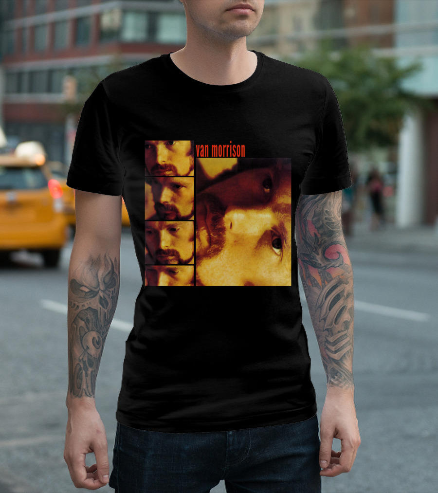 Van Morrison Moondance 1970 Album Cover Multiple Portraits T-Shirt