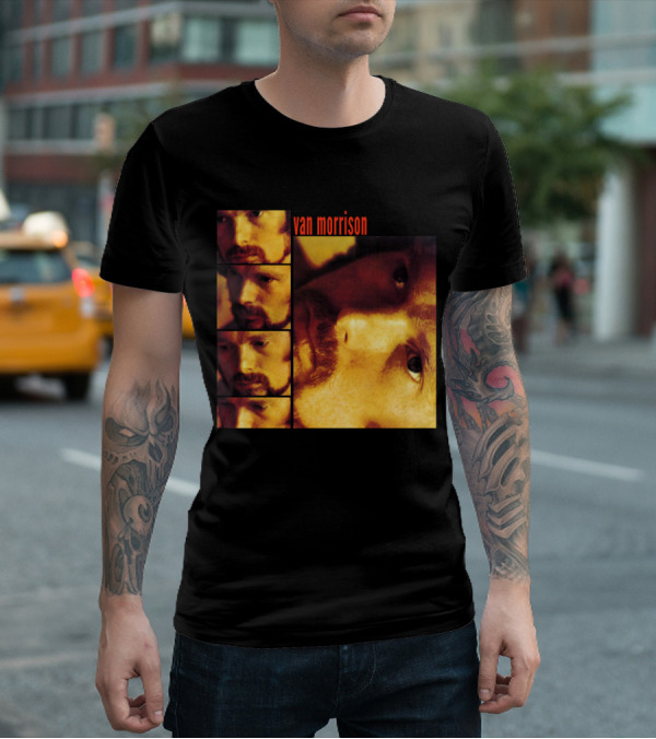 Van Morrison Moondance 1970 Album Cover Multiple Portraits T-Shirt