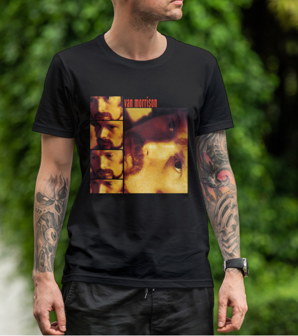 Van Morrison Moondance 1970 Album Cover Multiple Portraits T-Shirt