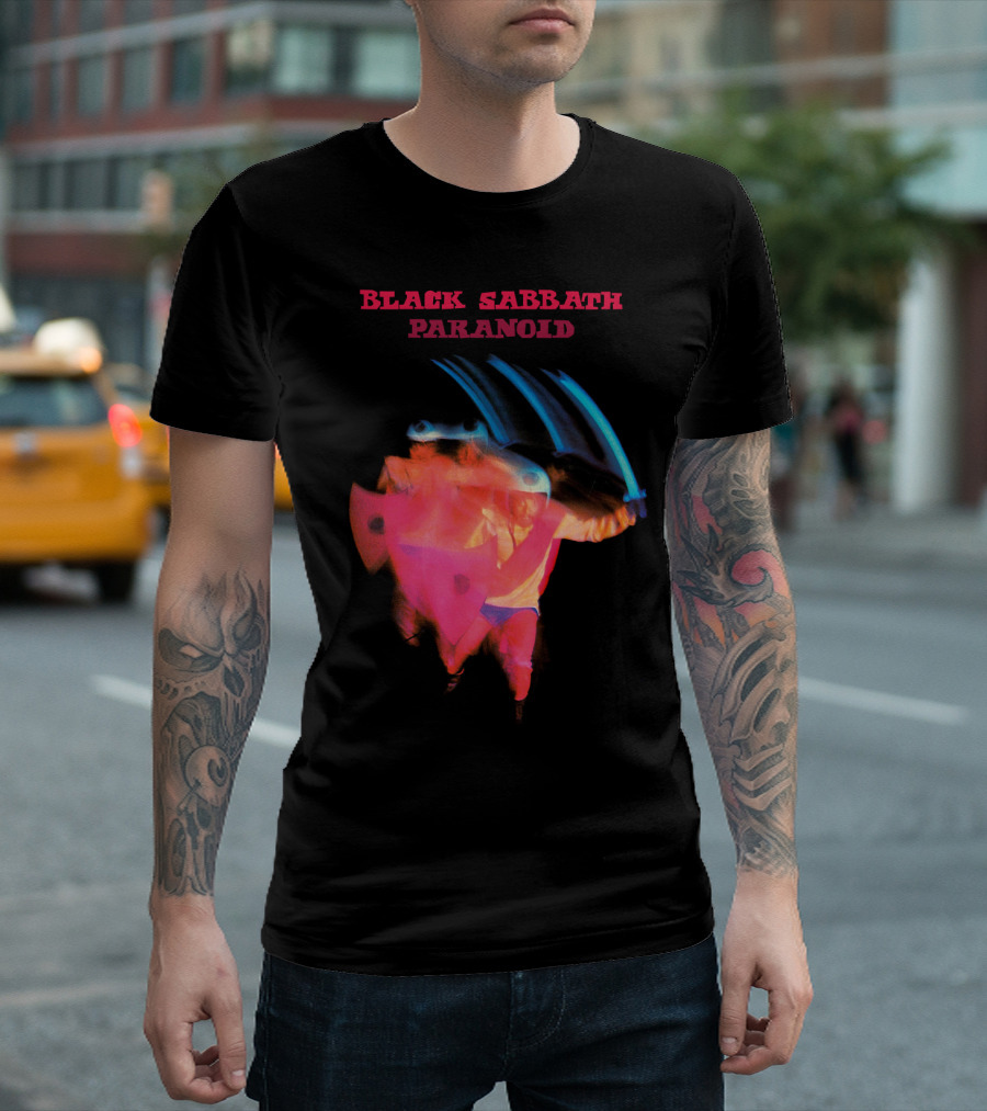 Black Sabbath Paranoid 1970 Album Cover T-Shirt