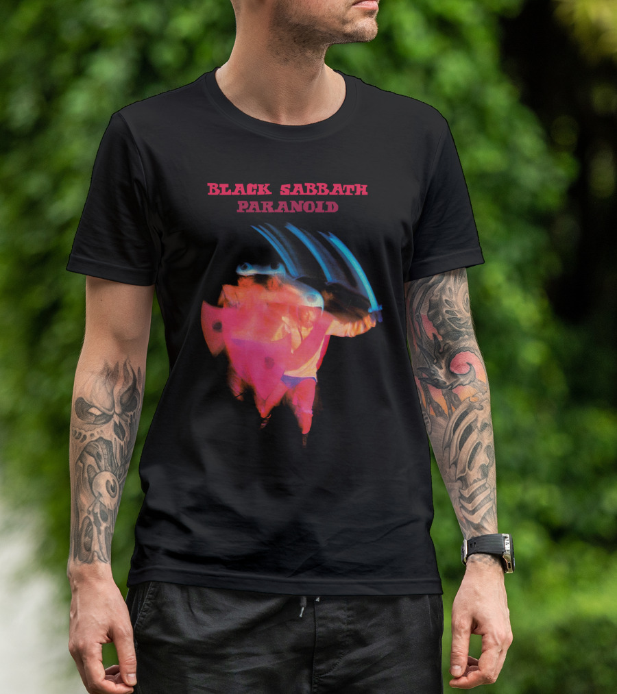Black Sabbath Paranoid 1970 Album Cover T-Shirt