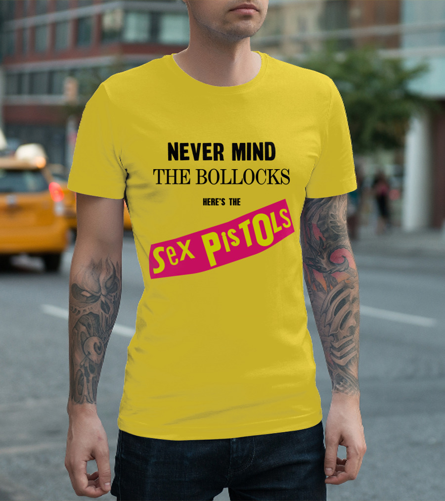 Never Mind The Bollocks Here's The Sex Pistols Classic Punk Rock Album Cover T-Shirt