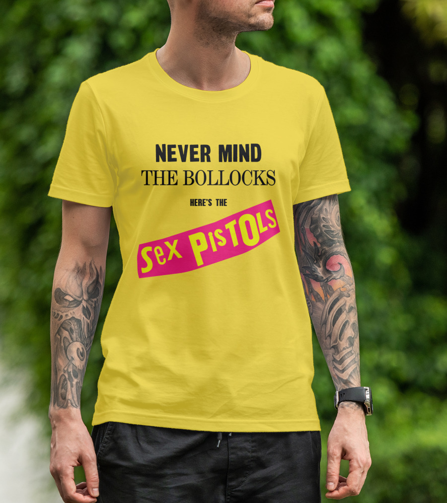 Never Mind The Bollocks Here's The Sex Pistols Classic Punk Rock Album Cover T-Shirt