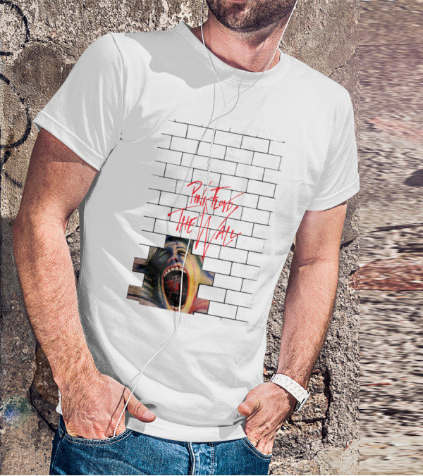 Pink Floyd The Wall Scream Art On Brick T-Shirt