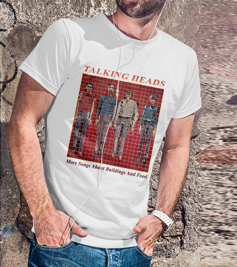 TALKING HEADS More Songs About Buildings And Food Album Cover With Grid T-Shirt