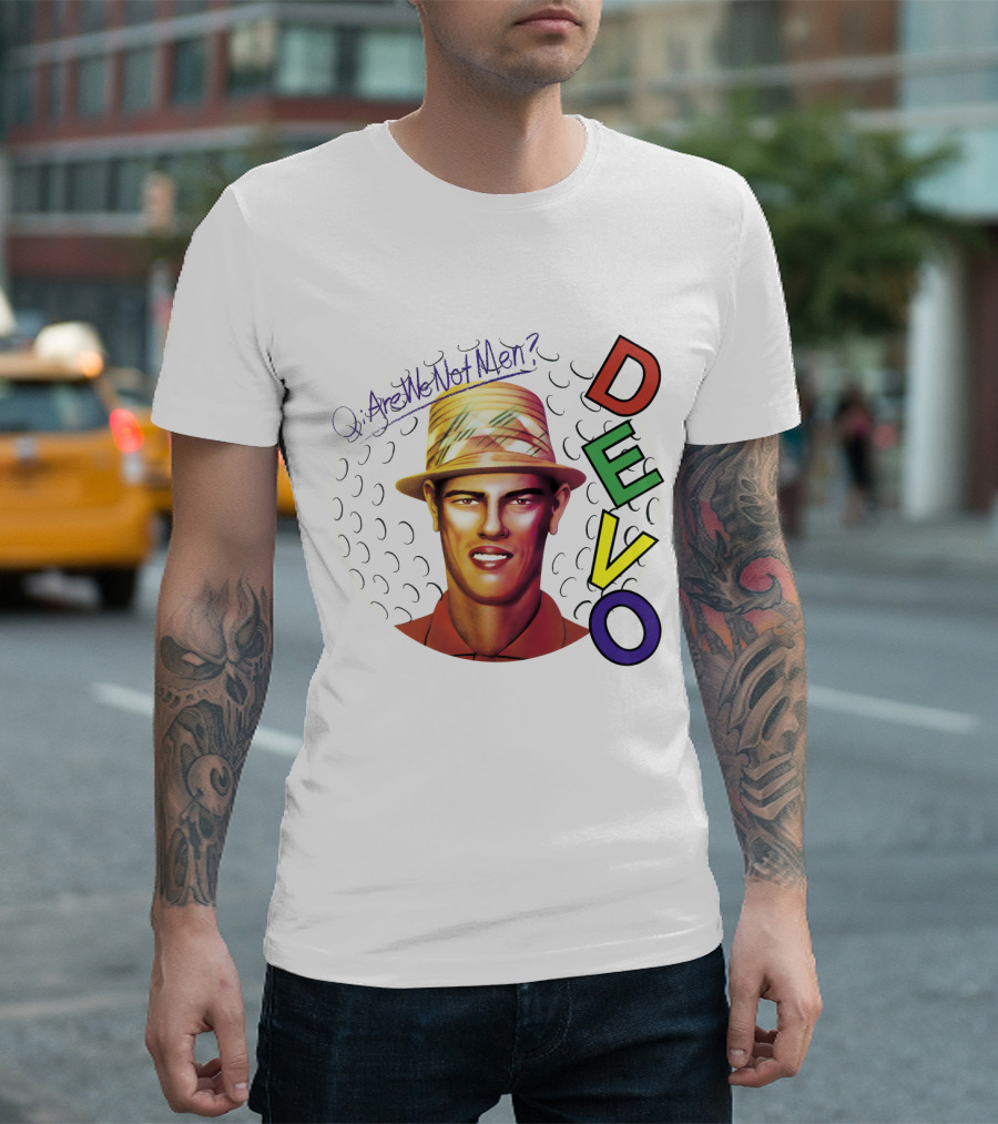 Are We Not Men? DEVO Retro Style Hat T-Shirt