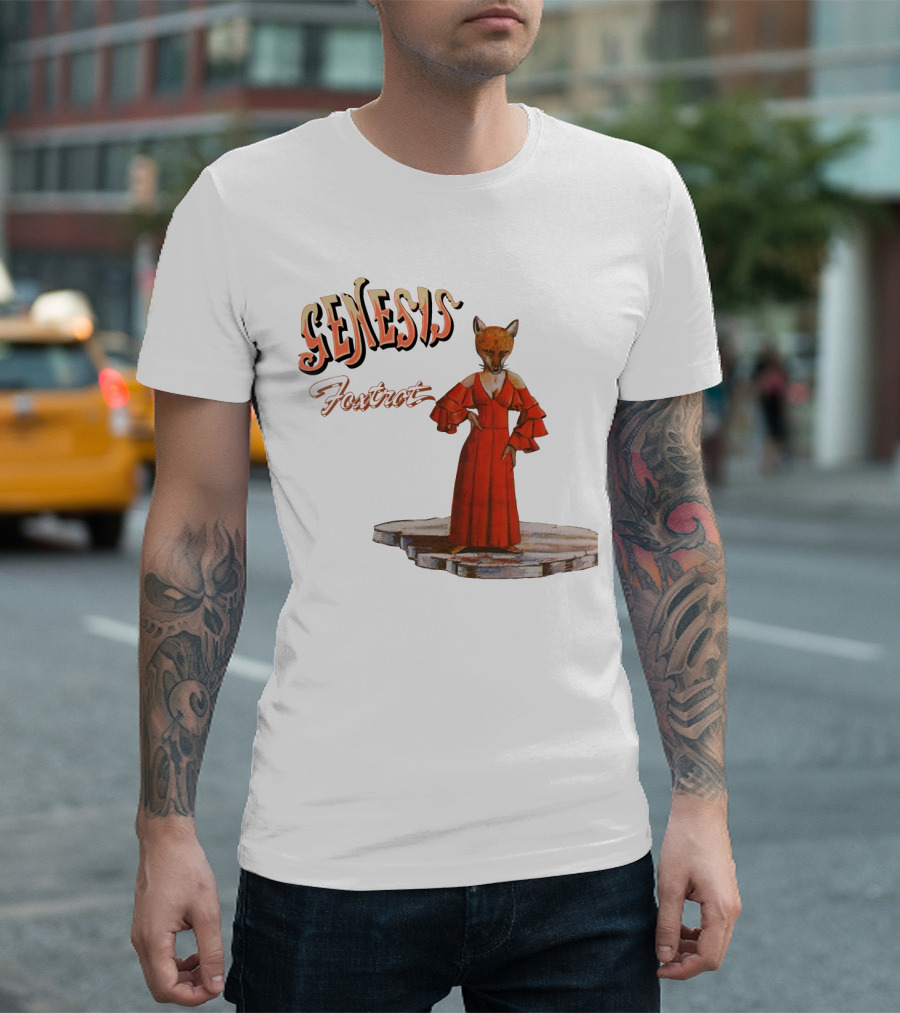 GENESIS Foxtrot Fox Figure in Red Dress T-Shirt