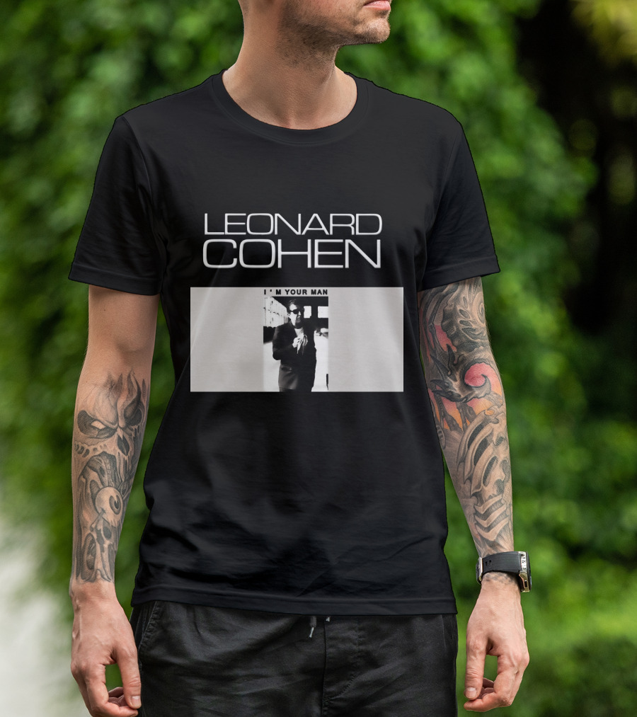 LEONARD COHEN I'M YOUR MAN Classic Monochrome T-Shirt