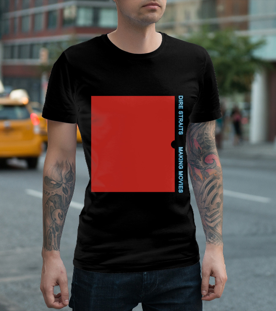 Dire Straits Making Movies Album Cover Red Rectangle T-Shirt