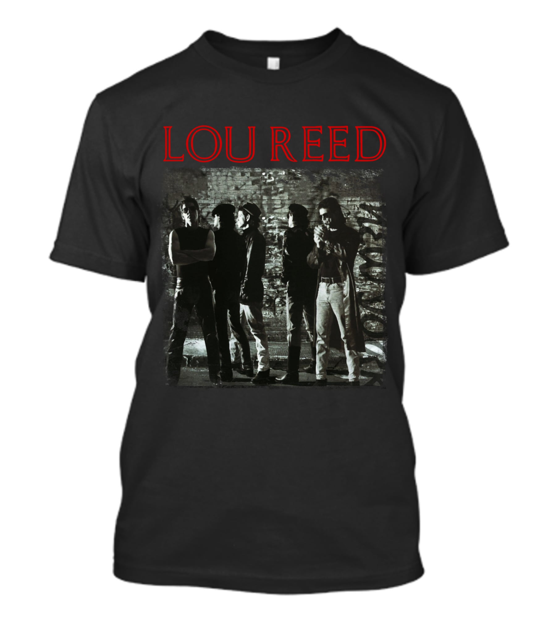 Lou Reed Vintage Band Photo Monochrome Style T-Shirt
