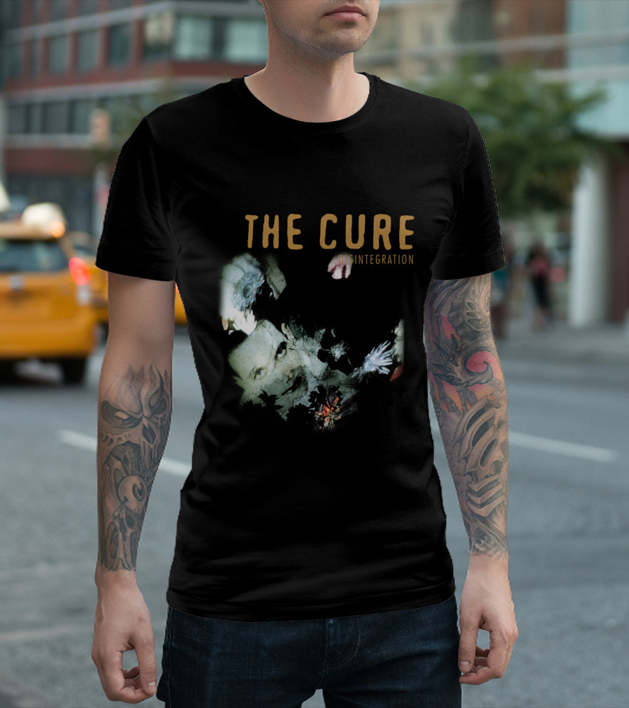 The Cure Disintegration Album Cover Floral Collage T-Shirt