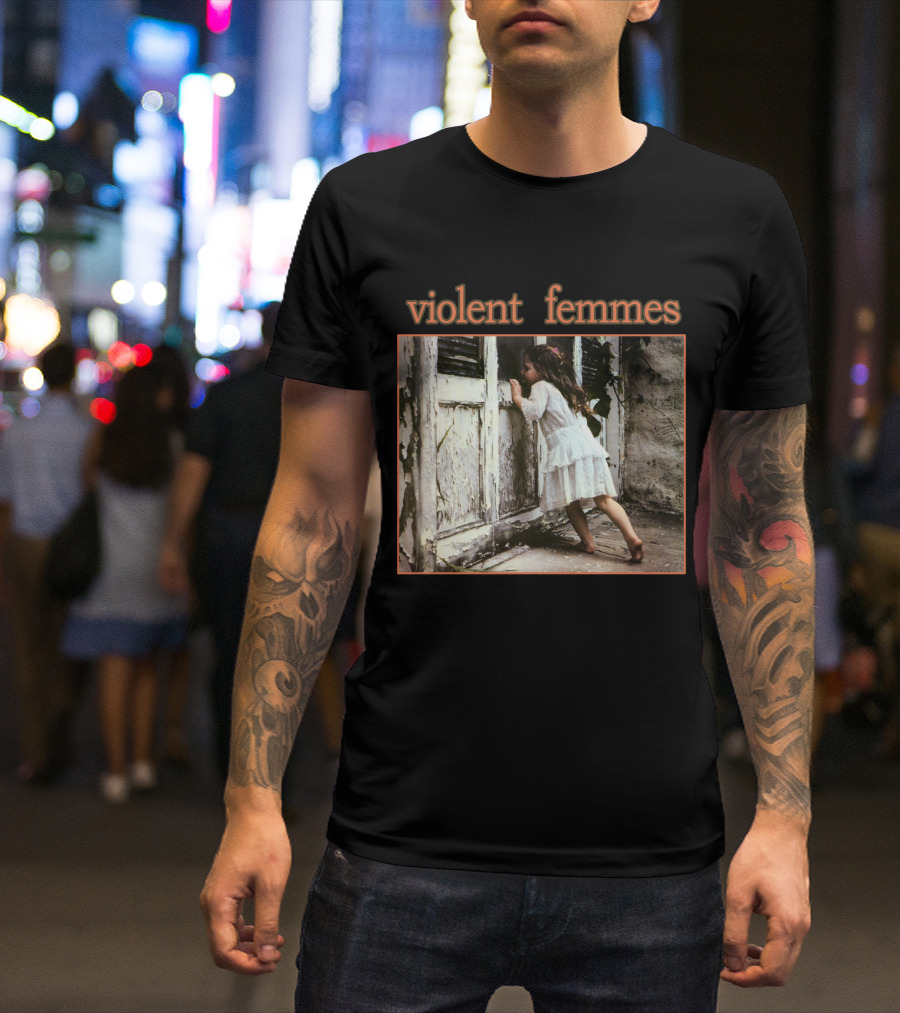 Violent Femmes Child Peeking Through Doorway Album Cover T-Shirt