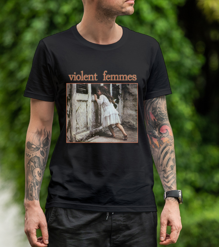 Violent Femmes Child Peeking Through Doorway Album Cover T-Shirt