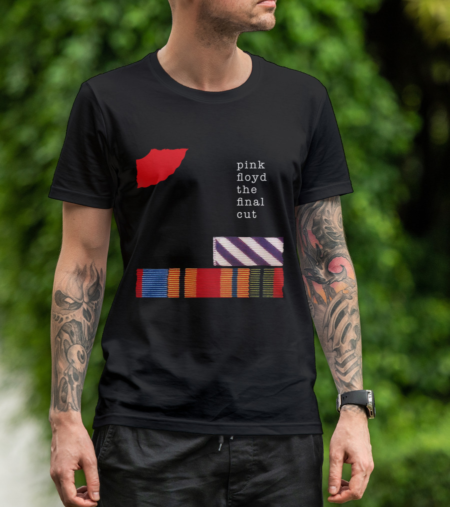 Pink Floyd The Final Cut Album Art With Military Ribbon And Black T-Shirt