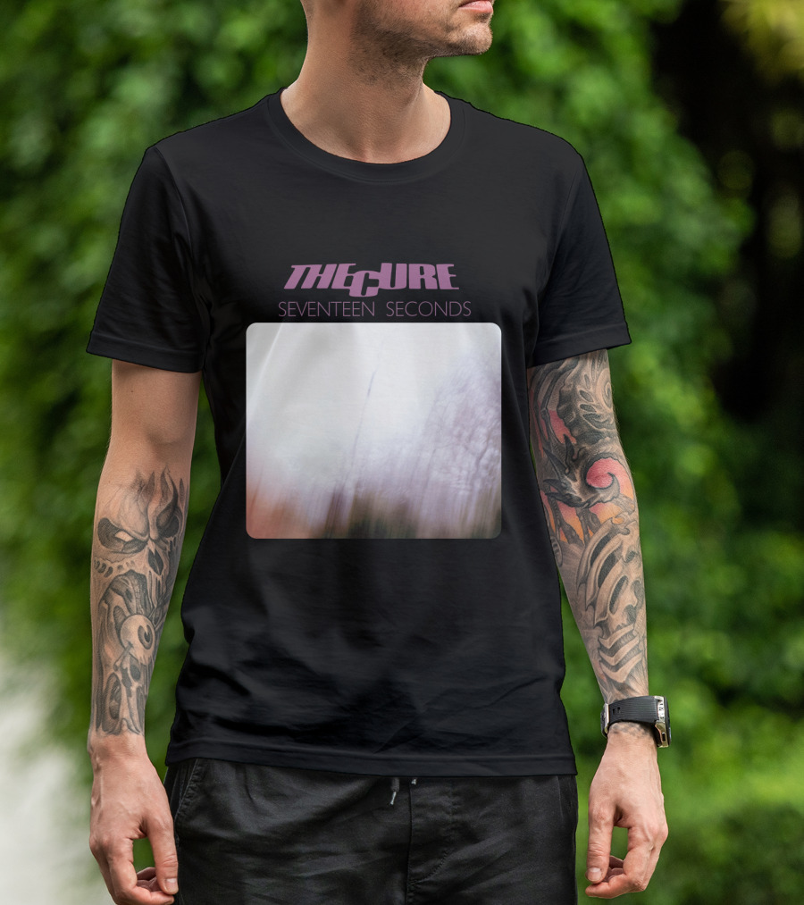 The Cure Seventeen Seconds Blurred Trees Album Cover T-Shirt