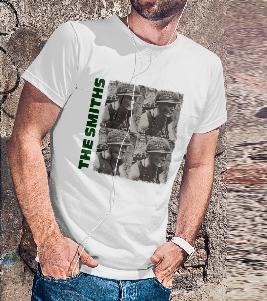 The Smiths Meat Is Murder Album Cover Four Panel Black And White Photographic T-Shirt