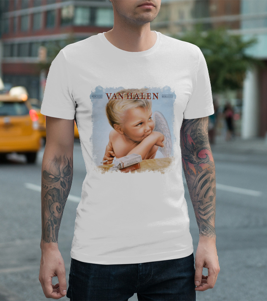 Van Halen 1984 Baby Angel Smoking Album Cover T-Shirt