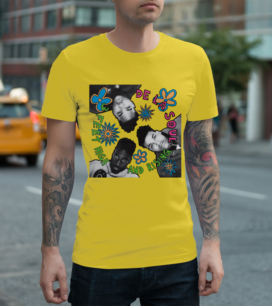 De La Soul 3 Feet High and Rising Psychedelic Flower T-Shirt