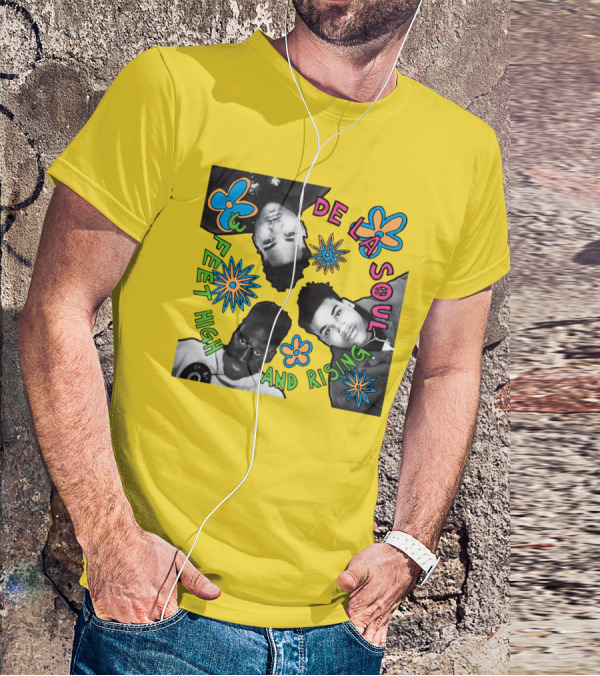 De La Soul 3 Feet High And Rising Psychedelic Flower T-Shirt